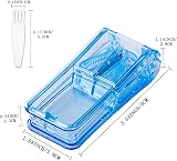 ILLUVA Pill Tablet Cutter Blue - Pill Splitter for Small or Large Pills view 2