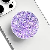 Stretchable Phone Stand, Suitable for Circular Foldable Phone Accessories for Mobile Phones and Tablets- Transparent Shine(Starlight Purple)