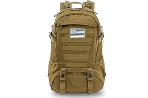 Jueachy Tactical Backpack for Men Hiking Day Pack Molle Military Rucksack Waterproof 30L EDC Bag with USA Flag Patch