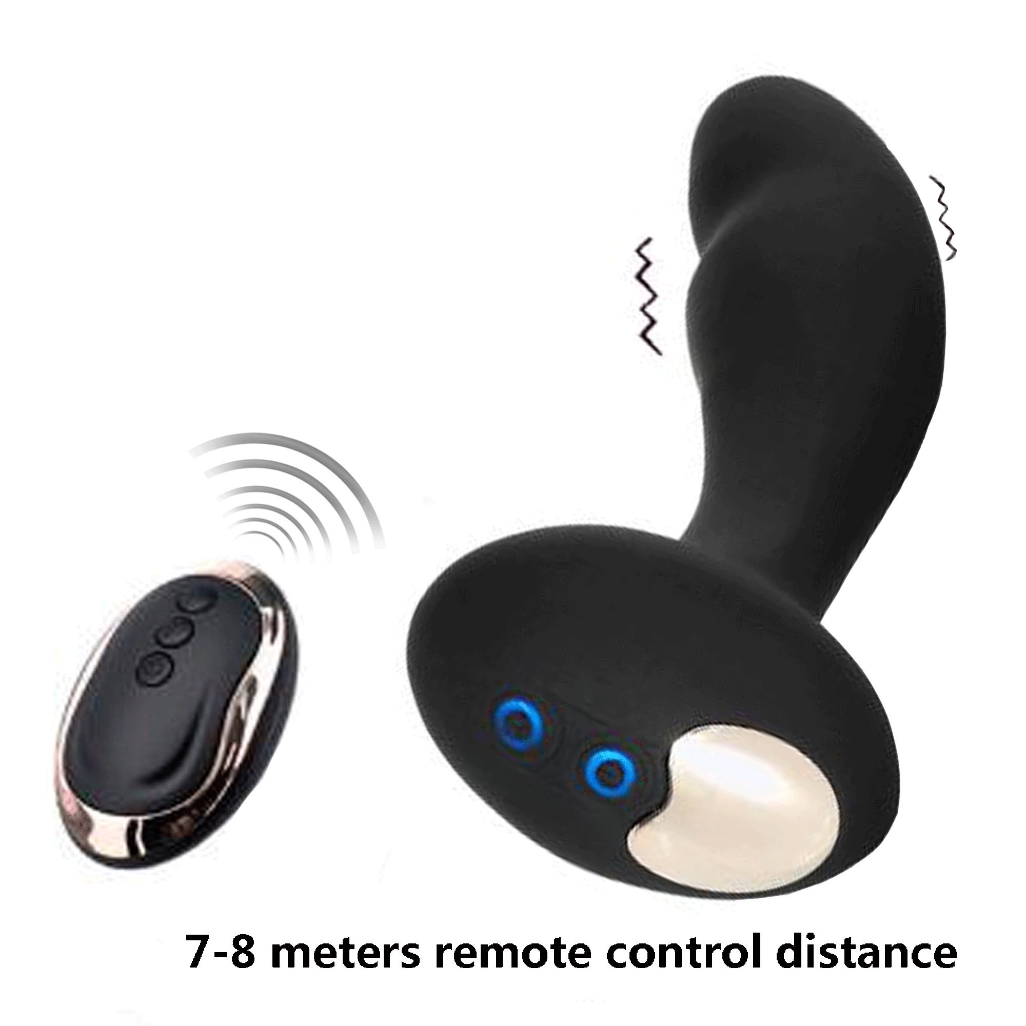 Himall Analvibrator Massagegerät mit Fernbedienung, Prostata Vibratoren Prostate Stimulator Analplug Butt Plug mit 10 Vibrationsmodi, 100% Medizinisches Silikon Sexspielzeug für Paar Lover (Single Vibrator) (Vibratoren)