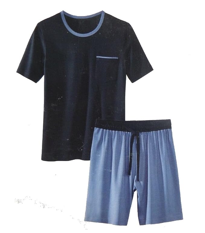Herren Shorty Schlafanzug Pyjama Nachtwäsche Short + Shirt kurz M L XL XXL *PLT