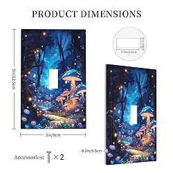 Tewujay Decorative Light Switch Covers 1 Toggle