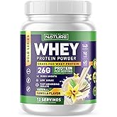 Whey Protein Powder - 100% Pure Whey Shake with Whey Isolate, 26g Protein, No Bloating, Mixes Smooth, No Clumps or Chunks - H