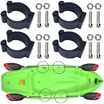 Pmsanzay Lot De 2 Clips De Pagaie – Fixation Sur Rail De Kayak, Sans Perçage, Pour Pagaie, épuisette Et Accessoires
