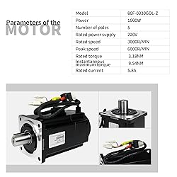 CNCTOPBAOS 1000W AC Servo Motor Kit,with Servo
