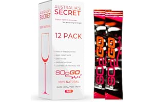 SO2GO Australia's Secret! Spray - Wine Allergy, Sensitivity & Headache Wine Sulfite Remover | Good Than Wine Drops for Headaches, Red Wine Drops Filters (12 Packs)