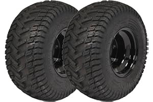 Marastar Turf Traction 18x8.50-8 Tire and Wheel Assembly for Golf Carts, 4-Bolt Wheel, All-Terrain - Set of 2