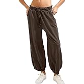 Tanming Womens Baggy Sweatpants Barrel Leg Trousers Elastic Waisted Drawstring Lounge Joggers Pants