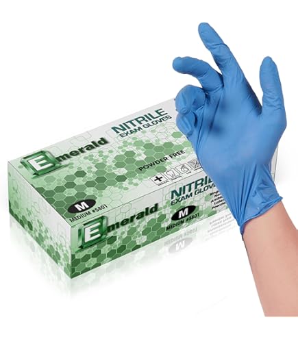 Amazon.com: Emerald -100 Pack- Nitrile Medical Exam Gloves, Latex