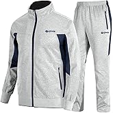 TBMPOY Men's Tracksuits Sweatsuits for Men Sweat Track Suits 2 Piece Casual Athletic Jogging Warm Up Full Zip Sets