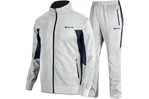 TBMPOY Men's Tracksuits Sweatsuits for Men Sweat Track Suits 2 Piece Casual Athletic Jogging Warm Up Full Zip Sets