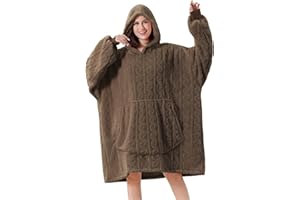FestiCorp Oversized Blanket Hoodie for Adults - Extra Long Wearable Sweatshirt with Giant Sleeve, Hood and Pocket