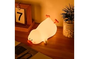 ZKLiLi Night Light for Kids Lamp, 16 Colors Duck Lamp Cute, Dimmable Baby Night Lights for Nursery,Silicone Rechargeable Nightlight for Kids Room, Kawaii Duck Room Decor,Cute Gifts for Girls (Duck)
