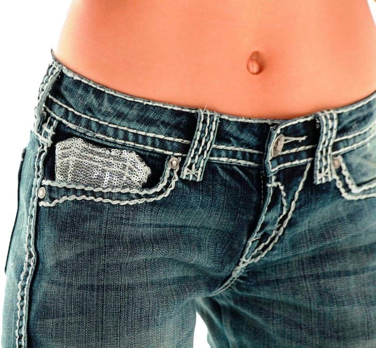 Cowgirl Tuff Women's Crosses And Shimmer Jeans