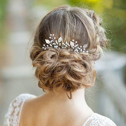 Aukmla Hair Pins Wedding Headpieces With Crystals Bridal Hair