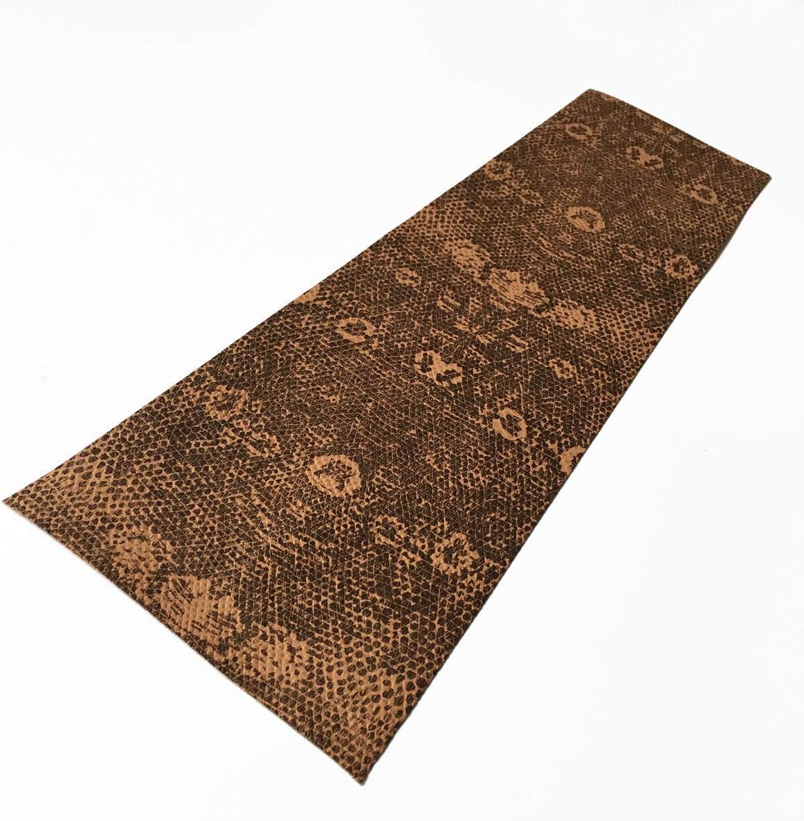 One(1) Piece Pool Cue Brownish Lizard Print Embossed Cowhide Leather Wrap