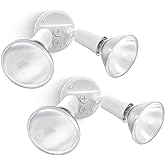 LUTEC 2 Pack Adjustable Twin Par Holder Outdoor Flood Lights, Switch Controlled Security Lights, Floodlights Fixture, Waterpr
