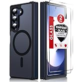 LeYi for Samsung-Galaxy Z-Fold-6-Case: Samsung Fold 6 Case, Black | [Compatible with MagSafe] with 2Pcs Tempered Glass Screen Protector, Fast Magnetic Integrated Structure for ZFold 6 Case