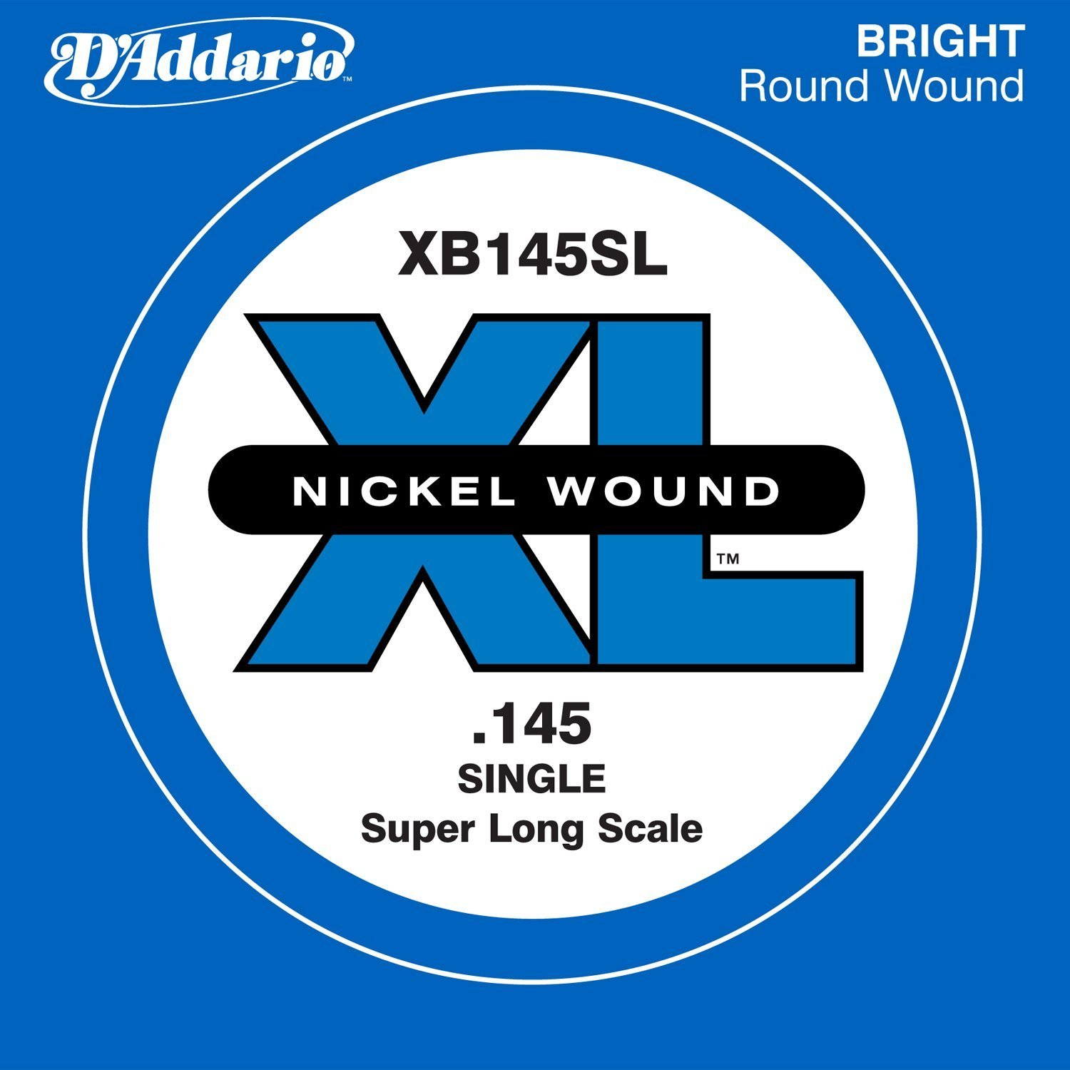 D'Addario XB145SL .145 Nickel Wound Super Long Scale Single String for Bass Guitar — image 1