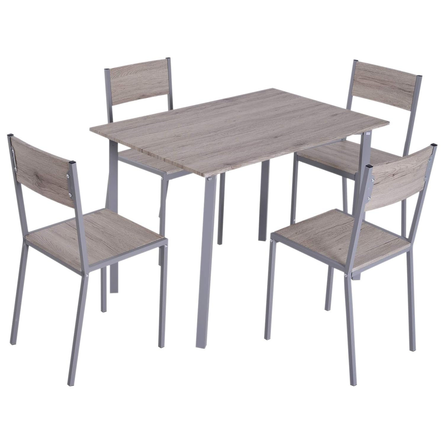 HOMCOM 5 Piece Modern Compact Kitchen Dining Room Table and Chairs Set