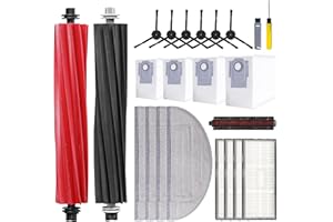 KELUKE 23 PCS Accessories Kit Compatible with Roborock S8 Pro Ultra Robot Vacuum Cleaner,6 Side Brushes,4 HEPA Filters,4 Dust Bags,1 Cleaning Brush,2 Main Brushes,4 Mop Pads,2 Tools