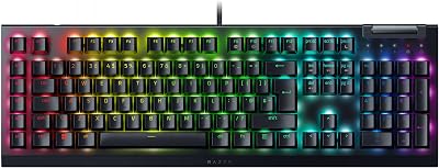 Razer BlackWidow V4 X Green Switch Mechanical Keyboard QWERTY UK Black