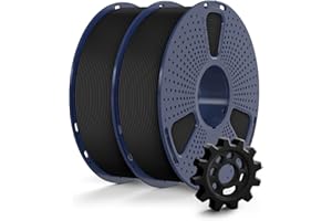 SUNLU High Speed PETG Filament 1.75mm Bundle, Less Stringing PETG 3D Printer Filament, 2kg in Total, 1kg per Spool, 2 Pack, Black+Black