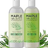 Tea Tree Shampoo and Conditioner Set - Sulfate Free Clarifying Shampoo and Conditioner for Oily Hair & Scalp Care with Australian Tea Tree Oil - Complete Dry Scalp Treatment for Build Up (8 Fl Oz)