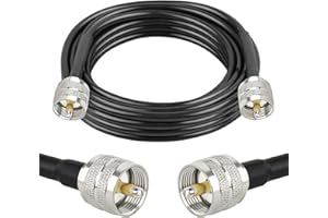 XRDS -RF RG58 Coax CB Cable 10FT, 50 Ohm with PL-259 UHF Male Connectors – Flexible & Durable Coaxial Cable for CB Radio, Ham Radio, Antenna, SWR Meter, SDR