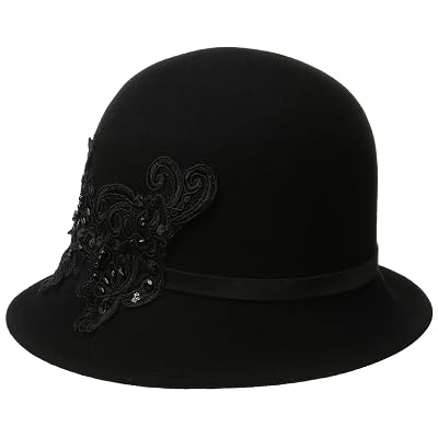 Womens Wool Felt Cloche Hat 