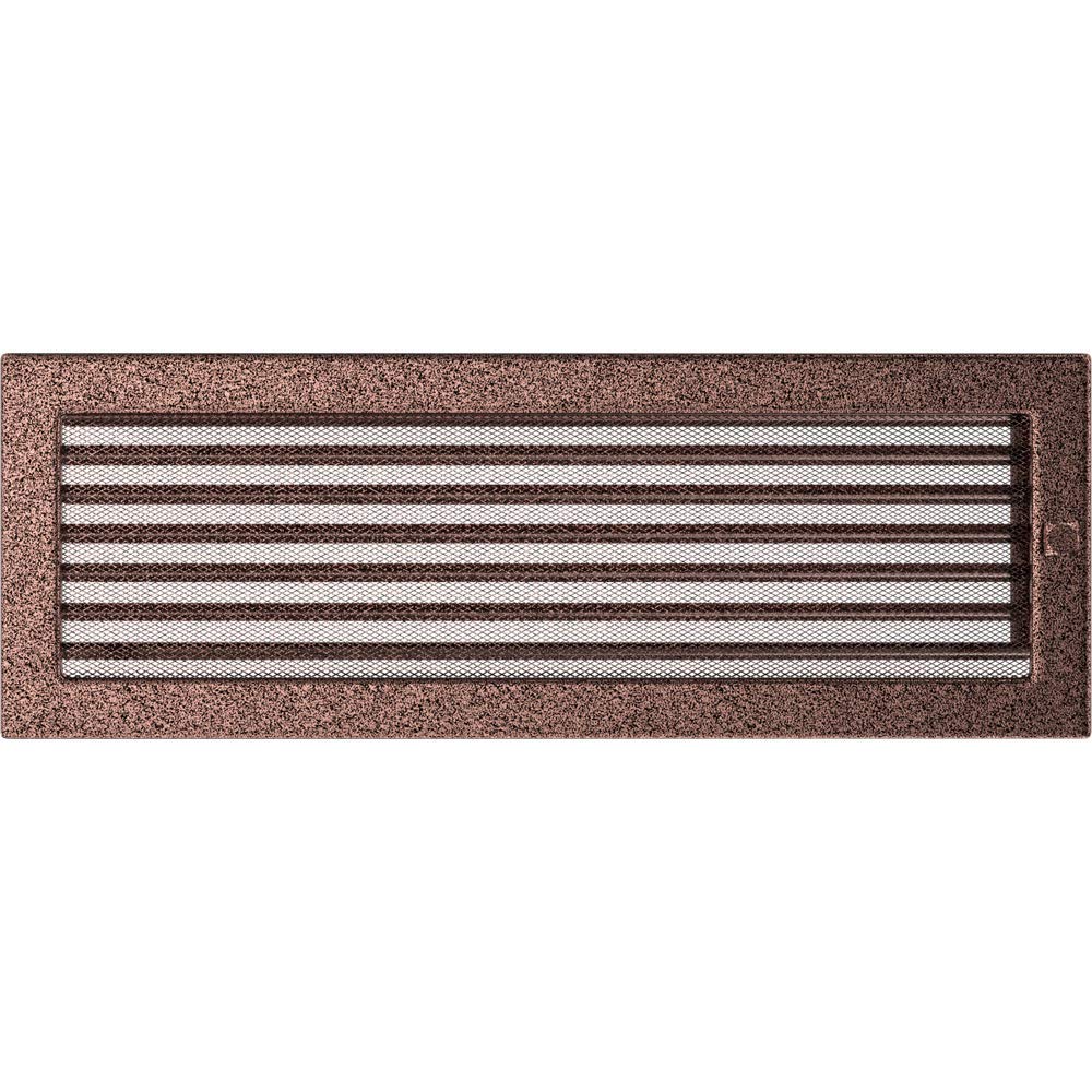 KRATKI ventilation grille fireplace grille 17cm x 49cm copper with blinds