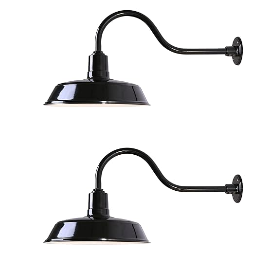 2 Pack Exterior Outdoor Barn Light Fixture Farmhouse Industrial