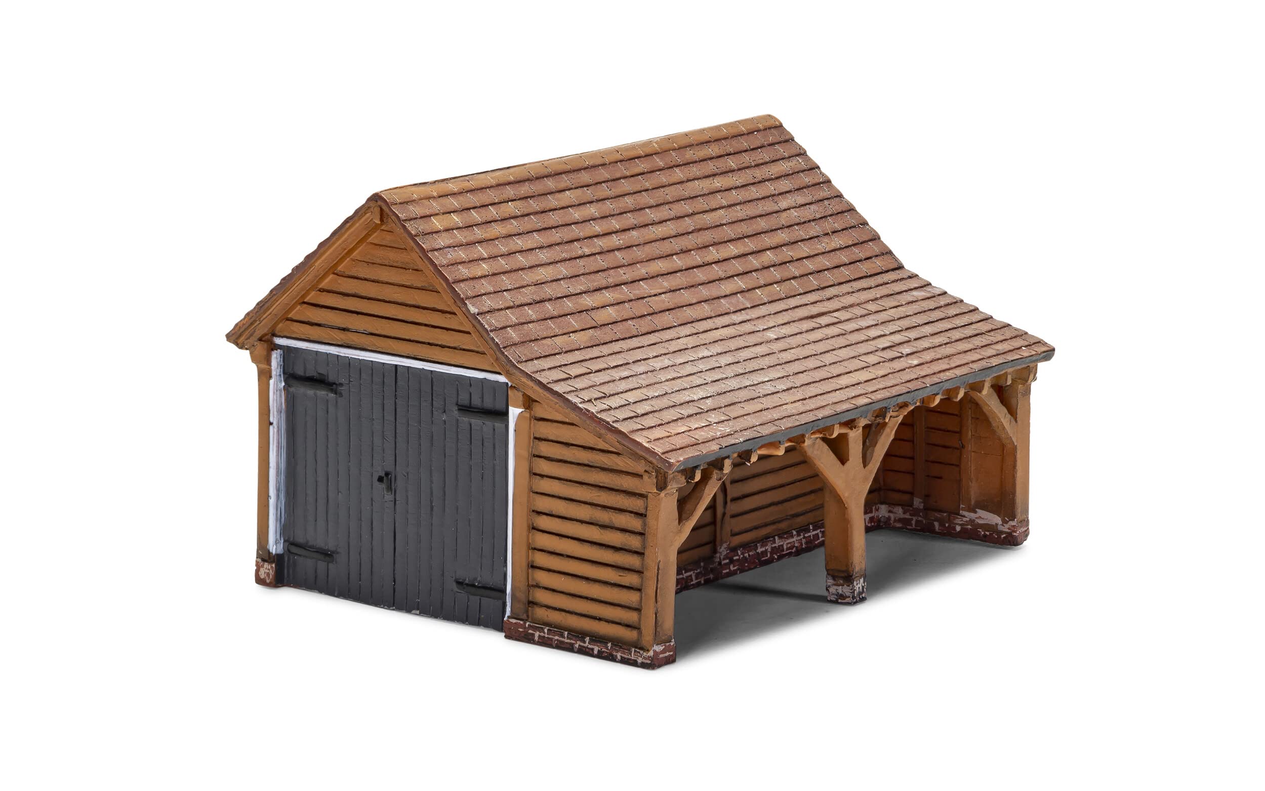 Hornby R7271 OO Gauge Modern Timber Garage - Model Railway Accessories, Miniature Diorama Scenery Train Sets - Lifelike Building Models - Scale 1:76