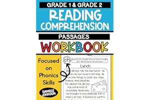 Grade 1 & Grade 2 Reading Comprehension Passages Workbook: Phonics Skills, Beginning Readers, Learn to Read, Homeschool First