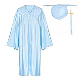Newrara Adult Shiny Graduation Cap and Gown Tassel