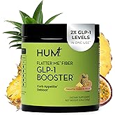 Flatter Me Fiber GLP-1 Booster – Fiber Supplement for Women & Men, Prebiotics & Enzymes for Weight Support, Reduce Bloating, Double GLP-1 Levels, Digestive & Gut Health (10 Servings)