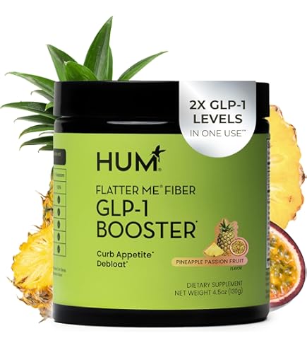 hum nutrition glp 1 Flatter Me GLP-1 Fiber Daily Cleanse Detox Bundle – Appetite Control, Bloating Relief, Clear Skin, Gut Health & Natural Detox with Zinc, Spirulina & Herbs for Women & Men it supports a natural boost of GLP Flatter Me Fiber GLP-1 Booster