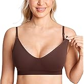 MOMANDA Sleep Nursing Bras for Breastfeeding Seamless Wirefree Maternity Bra V Neck Comfortable Bralette