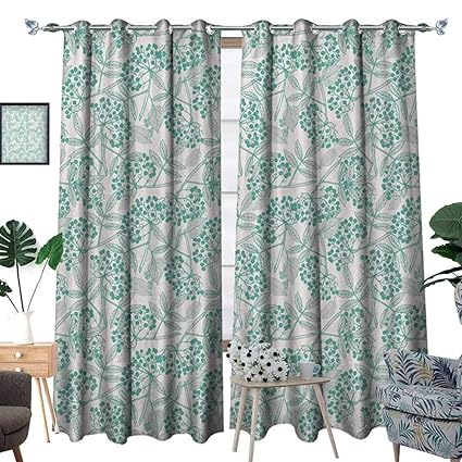Amazon Com Homehot Teal Room Darkening Wide Curtains Classic