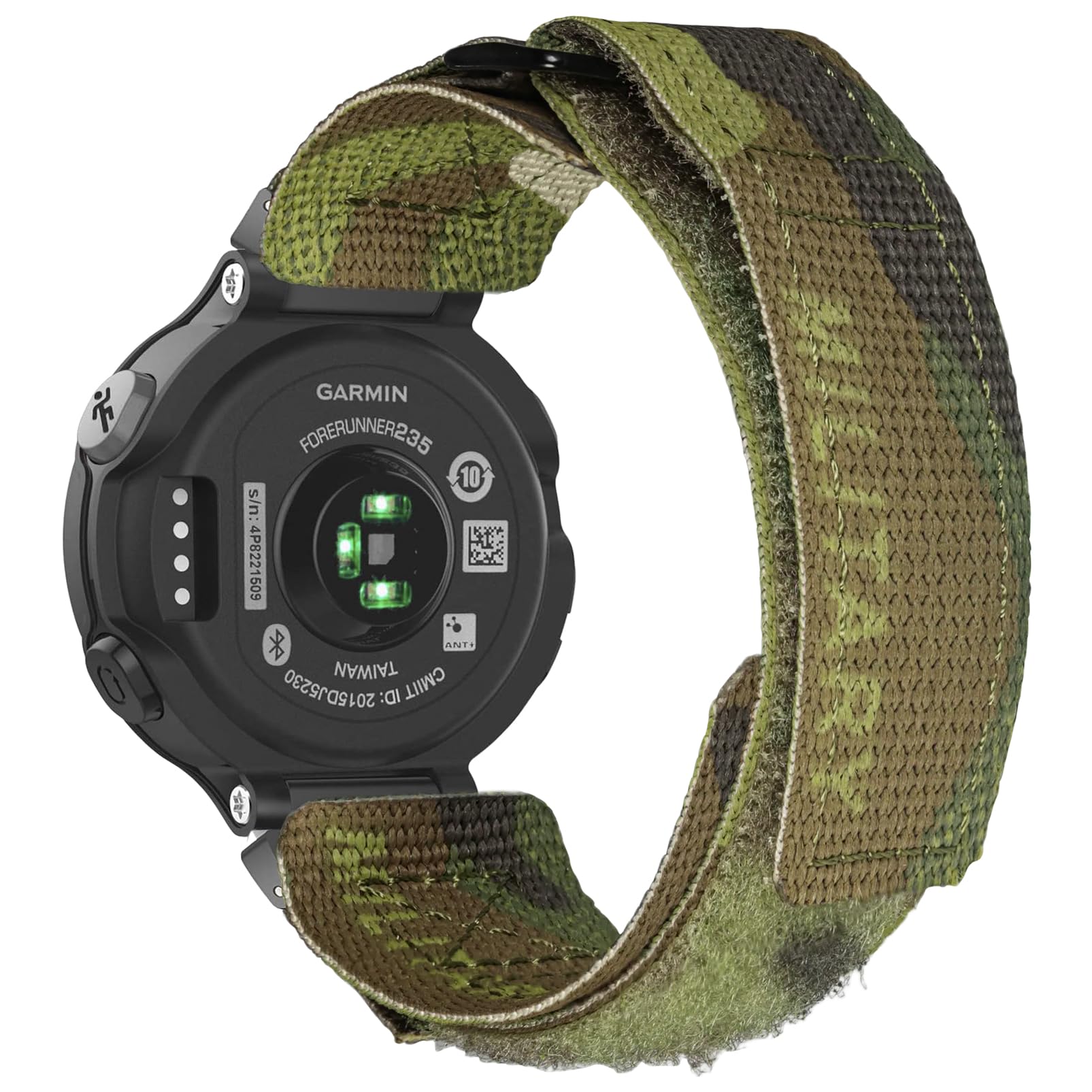 Compatible with Garmin 220/230/235/620/630/735XT/235 Lite Forerunner 235, Camouflage Super Rugged Nylon Sports Replacement Watch Band Strap Wristband forfor Women Men