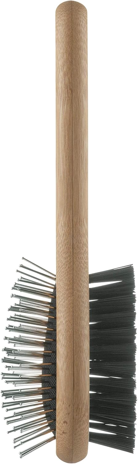 Mikki Bamboo Combi Brush, for Grooming Dog Cat, Puppy with Smooth Short and Medium Hair Coats - Image 3