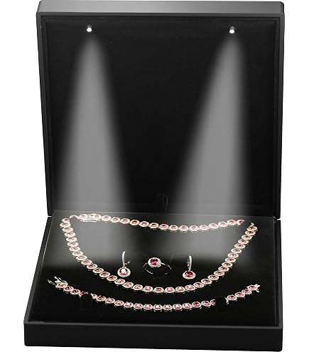 thumbnail image 2 of Steel Grey Leather Necklace, Pendant, Earring Jewelry Box 2 of 9