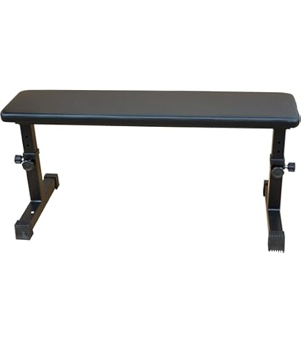 Adjustable Flat Weight Bench – 440 Lbs Capacity, Easy Assembly, Non-Slip Feet For Home Gym Strength Training