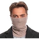 LEAZEAL 100% Merino Wool Neck Gaiter for Men Women Kids, Double Layer Wool Neck Warmer Winter Face Mask Skiing Hiking Cycling