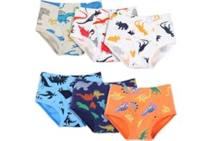 APIFRSUAK Boy's Underwear 100% Cotton Soft Boys Briefs 6 Pack Toddler Underwear with Size 2/3t, 4t, 5t, 6 and 8 (Age 2-10)