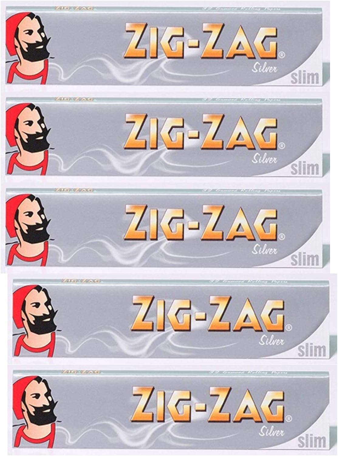 ZIG ZAG Silver Slim King Size Cigarette Tobacco Rolling Paper - Pack of 50, 100 g - Image 5