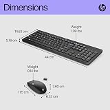 HP 230 Wireless Keyboard and Mouse Combo 2.4 GHz USB Receiver 1600 DPI Black view 6