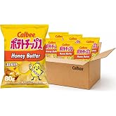Calbee Potato Chips (Honey Butter, 2.8 oz) | Taste The Tradition of Japanese Snacks | Enjoy These Irresistible &amp; Deliciously Crunchy Japanese Chips (6 Pack)