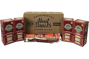 Hot Jumbo Smoked Sausage Bulk Box, 4 x Caddies of Meat Snacks by Great Canadian Meat, Meat Stick Snacks, Bulk Sausage Peppero