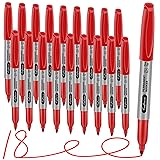 craftinova Red Permanent Marker Bulk, Fine Point